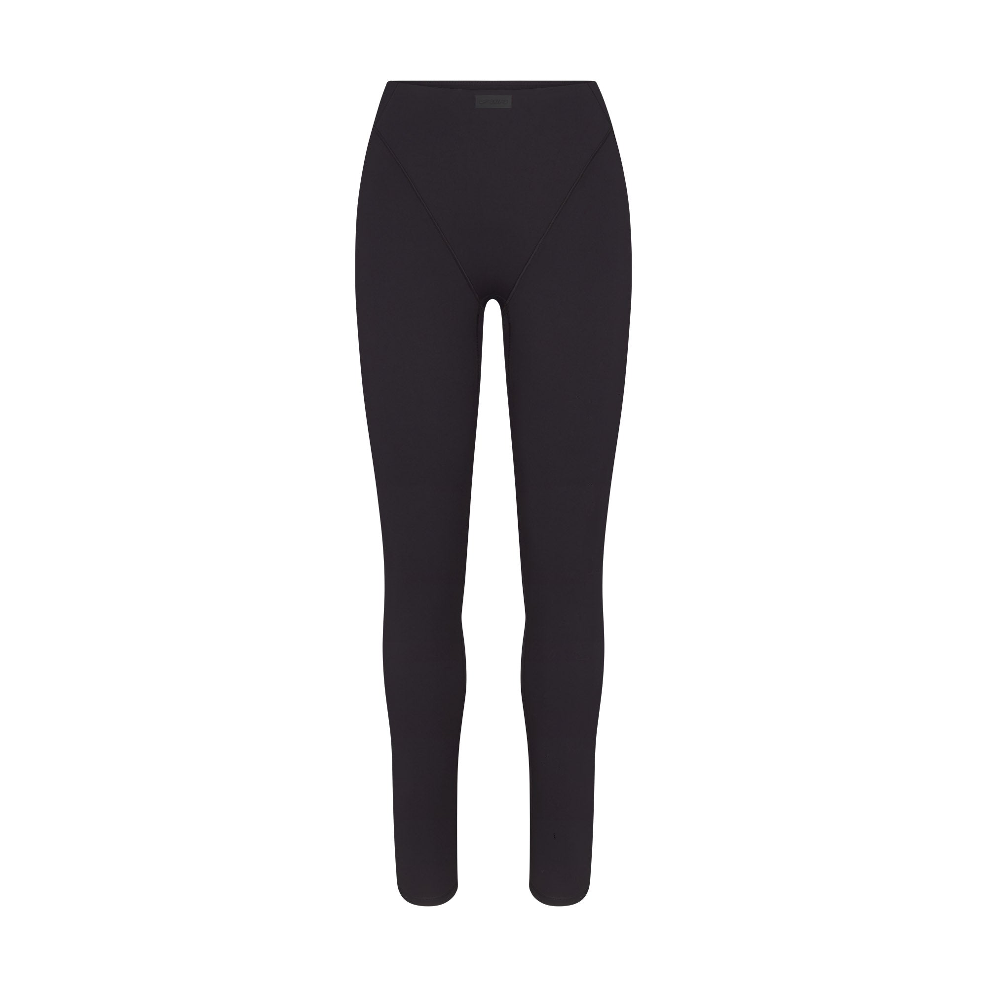 NikeSKIMS MATTE V-LINE 26" LEGGING | OBSIDIAN FLAT ON A WHITE BACKGROUND | FLT