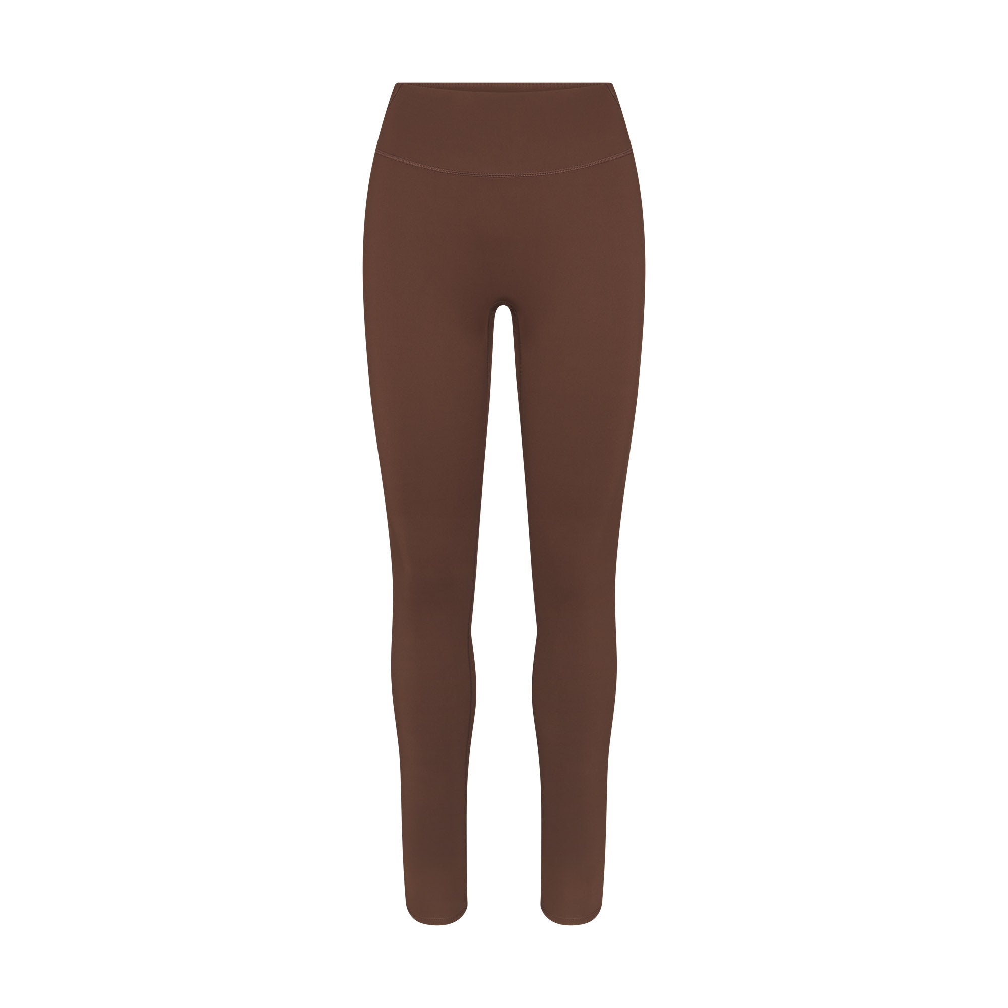 NikeSKIMS MATTE 29" LEGGING | DARK SEPIA FLAT ON A WHITE BACKGROUND | FLT