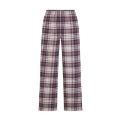 FLANNEL SLEEP OVERSIZED PANT | IRIS MICA PLAID & LAYS FLAT ON A WHITE BACKGROUND | FLT