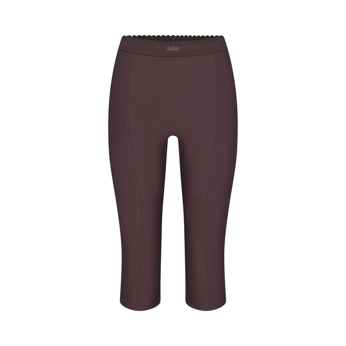 SKIMS BODY HIGH-WAISTED CAPRI | RAISIN FLAT ON A WHITE BACKGROUND | FLT