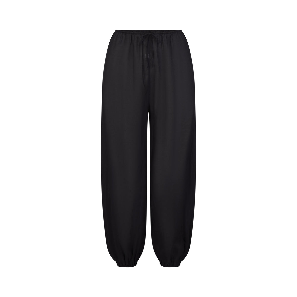 VOILE SLEEP BALLOON PANT | ONYX FLAT ON A WHITE BACKGROUND | FLT