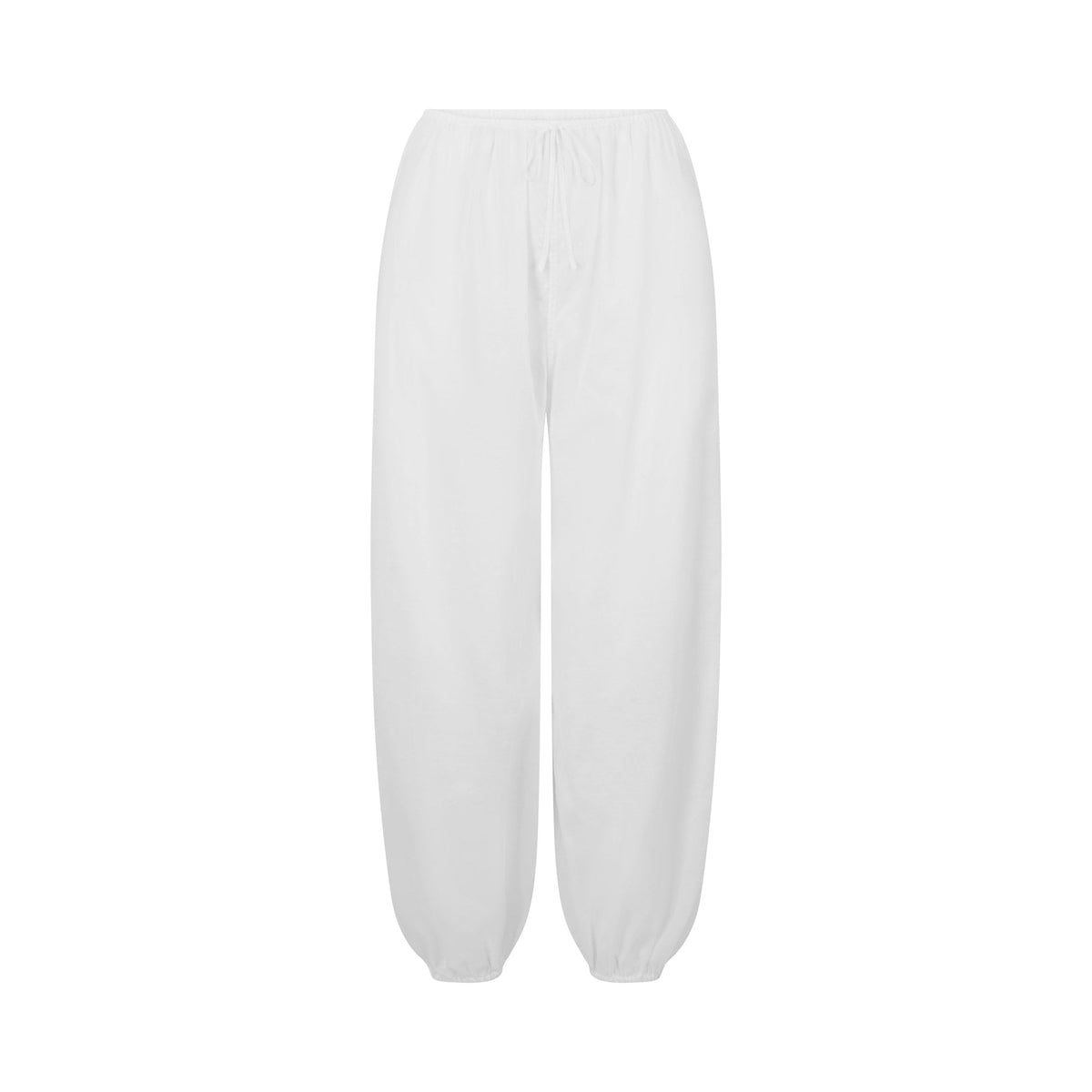 VOILE SLEEP BALLOON PANT | SNOW FLAT ON A WHITE BACKGROUND | FLT