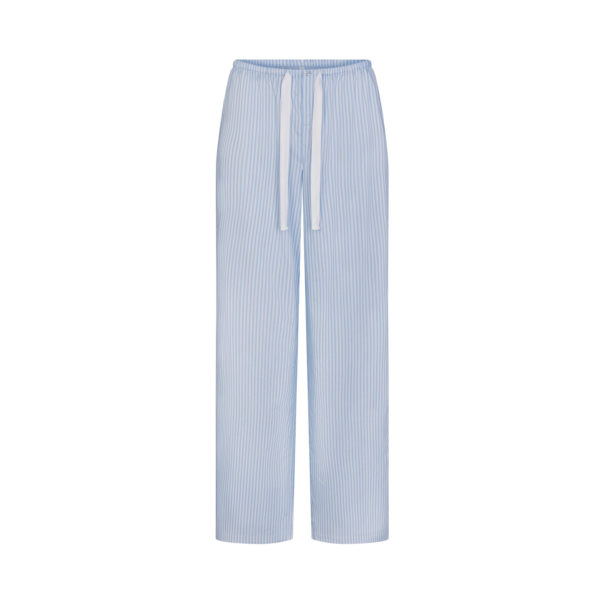 COTTON POPLIN SLEEP OVERSIZED PANT | MARINA MESH STRIPE & LAYS FLAT ON A WHITE BACKGROUND | FLT