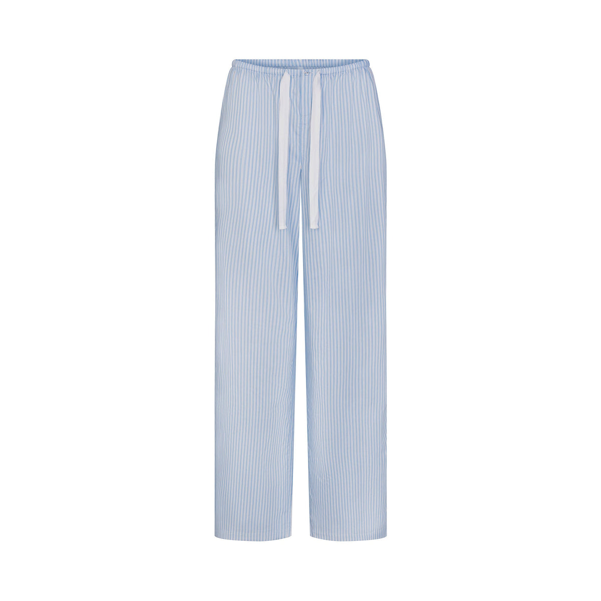 COTTON POPLIN SLEEP OVERSIZED PANT | MARINA MESH STRIPE & LAYS FLAT ON A WHITE BACKGROUND | FLT
