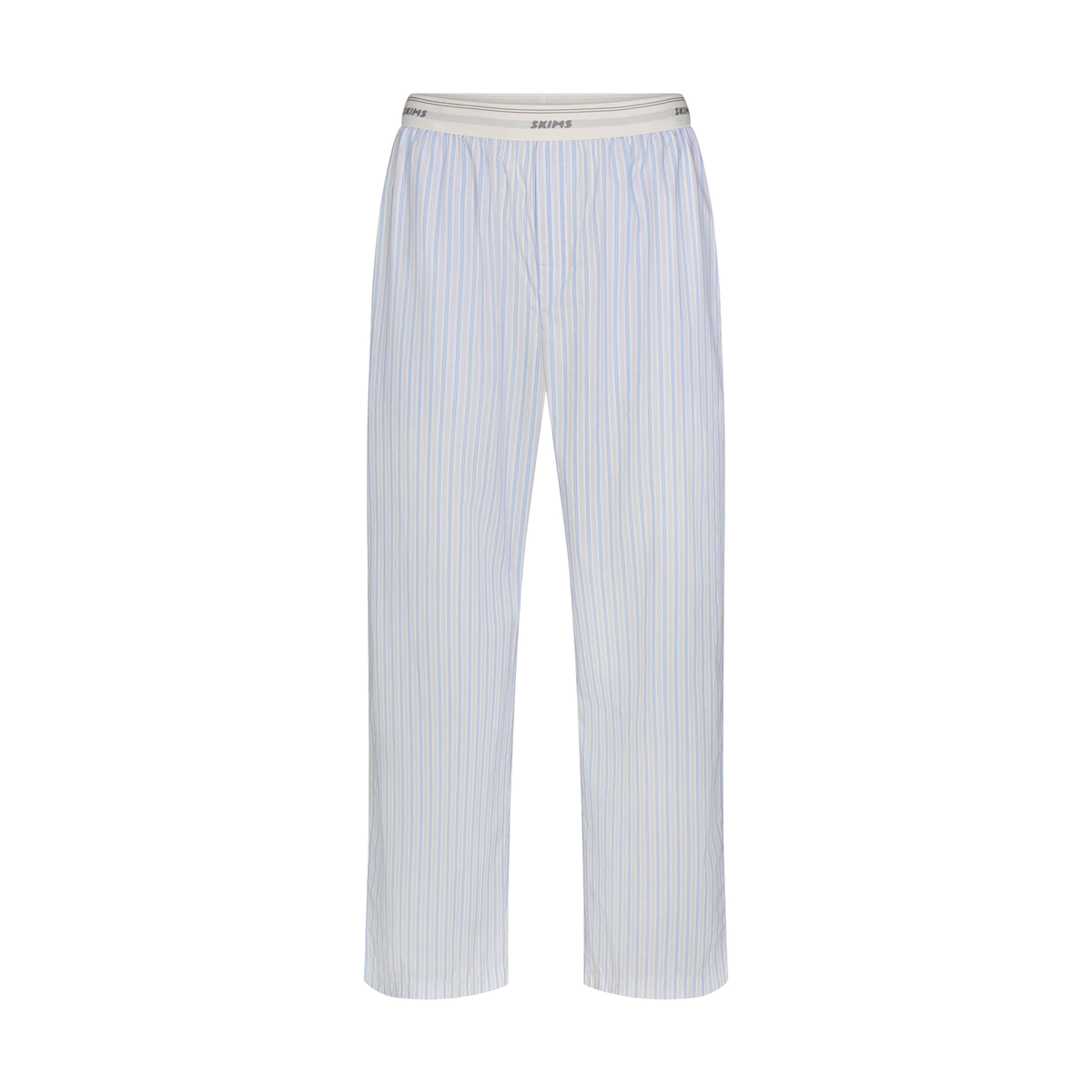 COTTON POPLIN MENS LOGO BAND SLEEP PANT | PLATINUM DOUBLE STRIPE FLAT ON A WHITE BACKGROUND | FLT