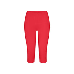 SMOOTH LAYERS HIGH-WAISTED CAPRI | CARMINE FLAT ON A WHITE BACKGROUND | FLT
