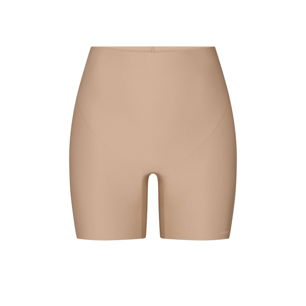 SKIMS BODY CORE SCULPT SHORTIE | CLAY FLAT ON A WHITE BACKGROUND | FLT