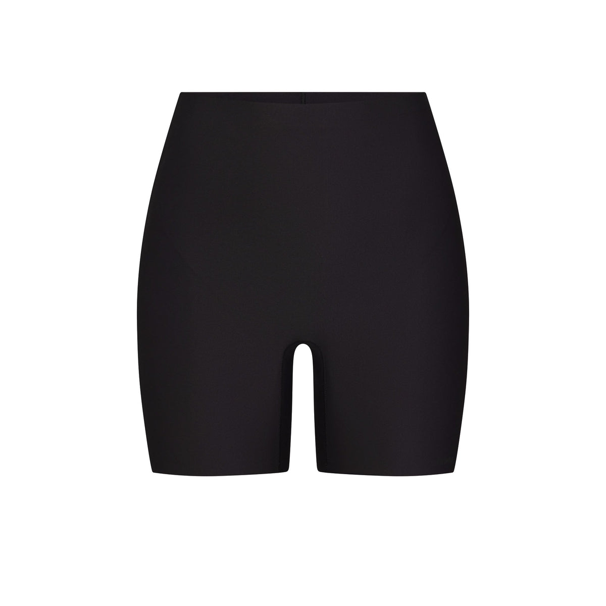 SKIMS BODY CORE SCULPT SHORTIE | ONYX FLAT ON A WHITE BACKGROUND | FLT