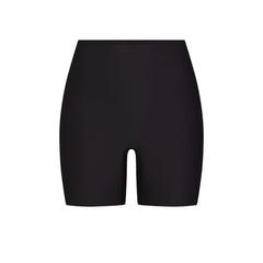SKIMS BODY CORE SCULPT SHORTIE | ONYX FLAT ON A WHITE BACKGROUND | FLT