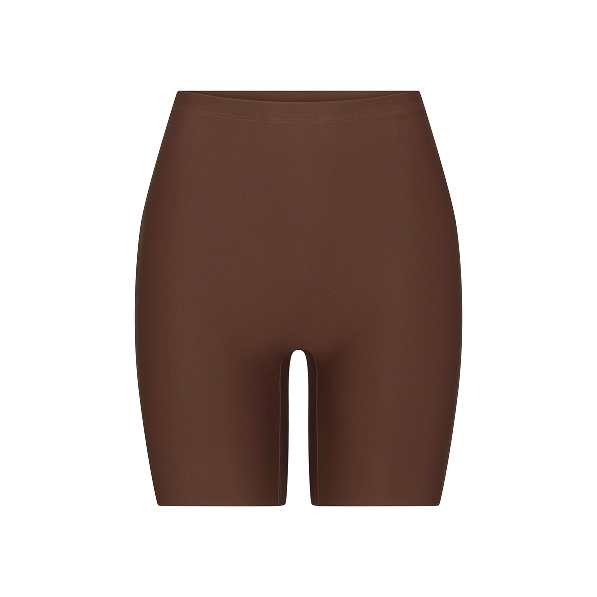 SKIMS BODY BUTT ENHANCING PADDED SHORT | COCOA FLAT ON A WHITE BACKGROUND | FLT | FLT