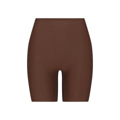 SKIMS BODY BUTT ENHANCING PADDED SHORT | COCOA FLAT ON A WHITE BACKGROUND | FLT | FLT