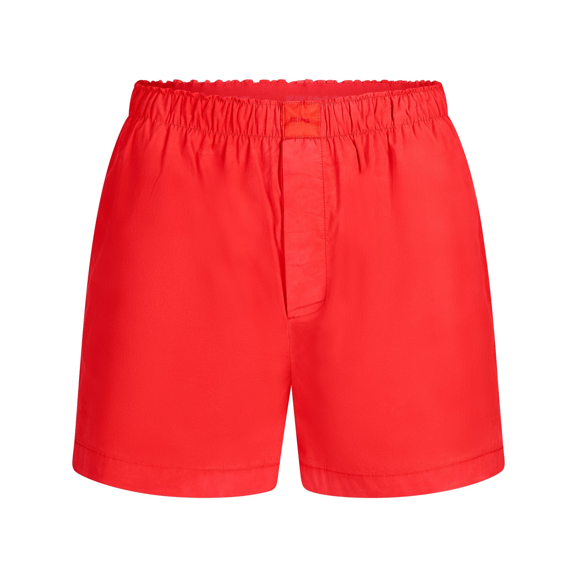 COTTON POPLIN BOXER | RUBY FLAT ON A WHITE BACKGROUND | FLT
