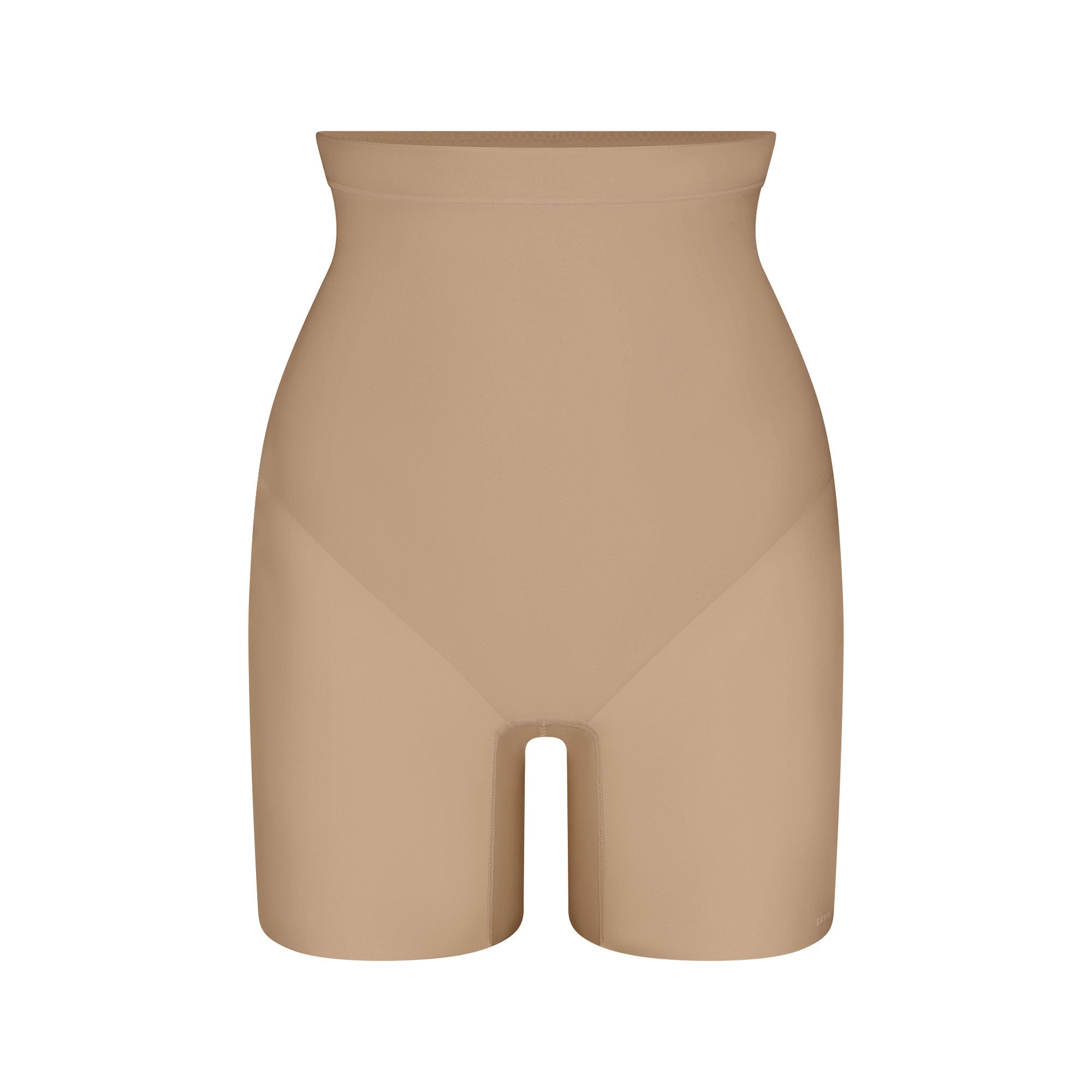 SKIMS BODY CORE SCULPT MID RISE SHORT | CLAY FLAT ON A WHITE BACKGROUND | FLT | FLT