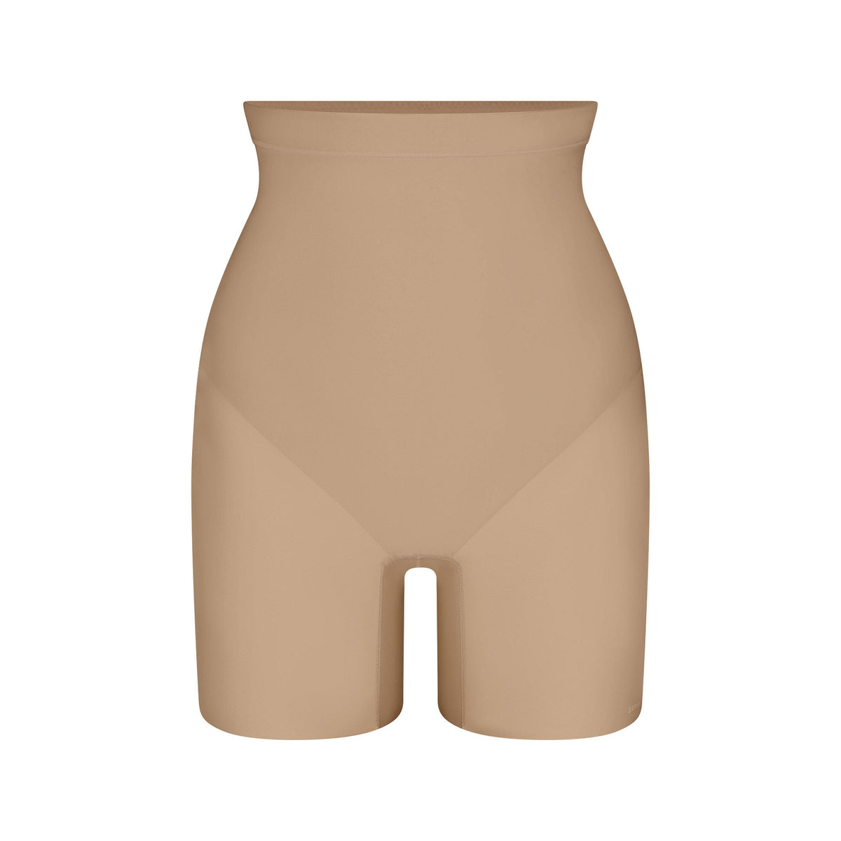 SKIMS BODY CORE SCULPT MID RISE SHORT | CLAY FLAT ON A WHITE BACKGROUND | FLT | FLT