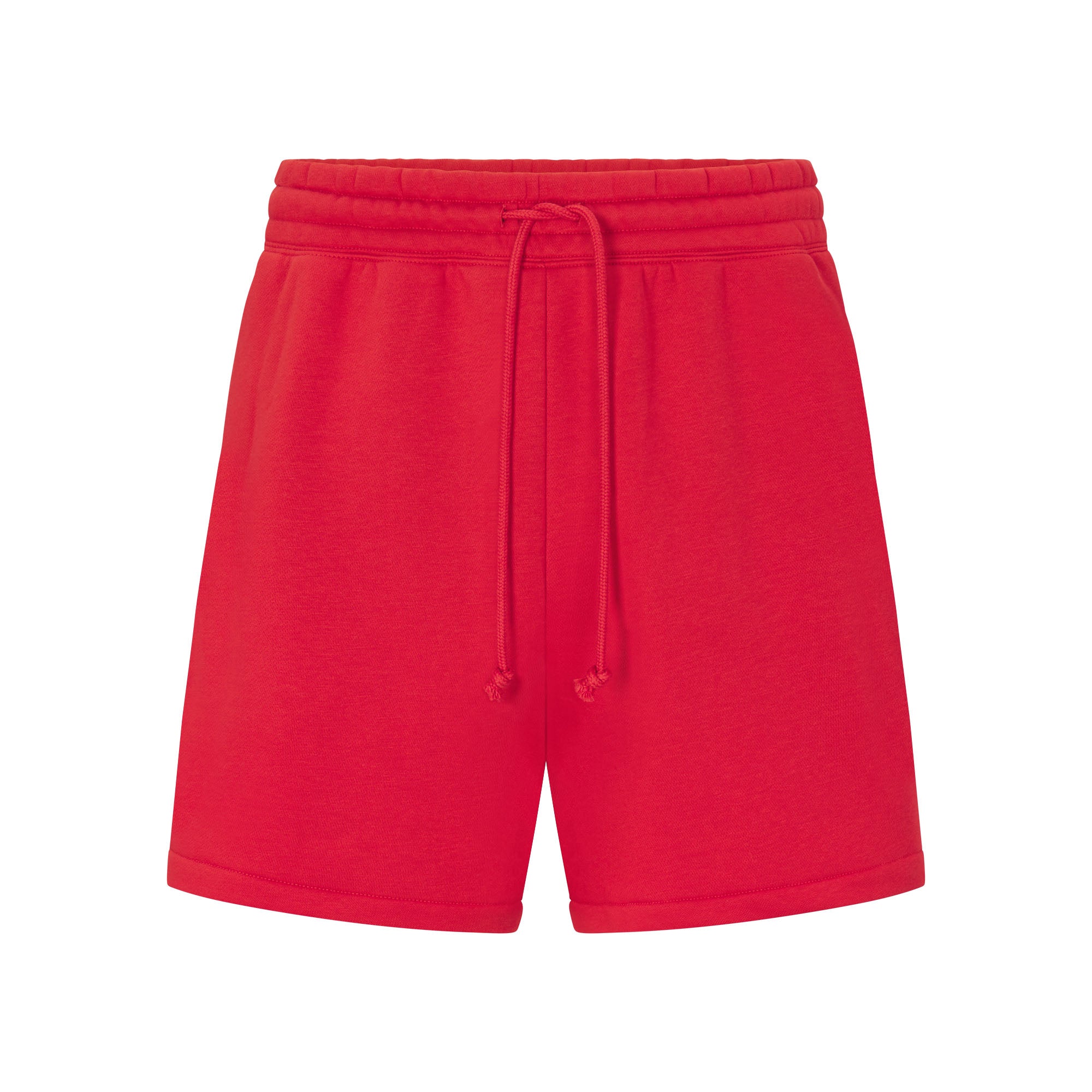 FLEECE LOUNGE MENS RELAXED SHORT | WASHED RED FLAT ON A WHITE BACKGROUND | FLT