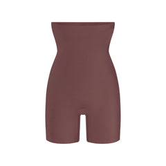 COOL SHAPEWEAR HIGH-WAISTED SHORT | COCOA FLAT ON A WHITE BACKGROUND | FLT