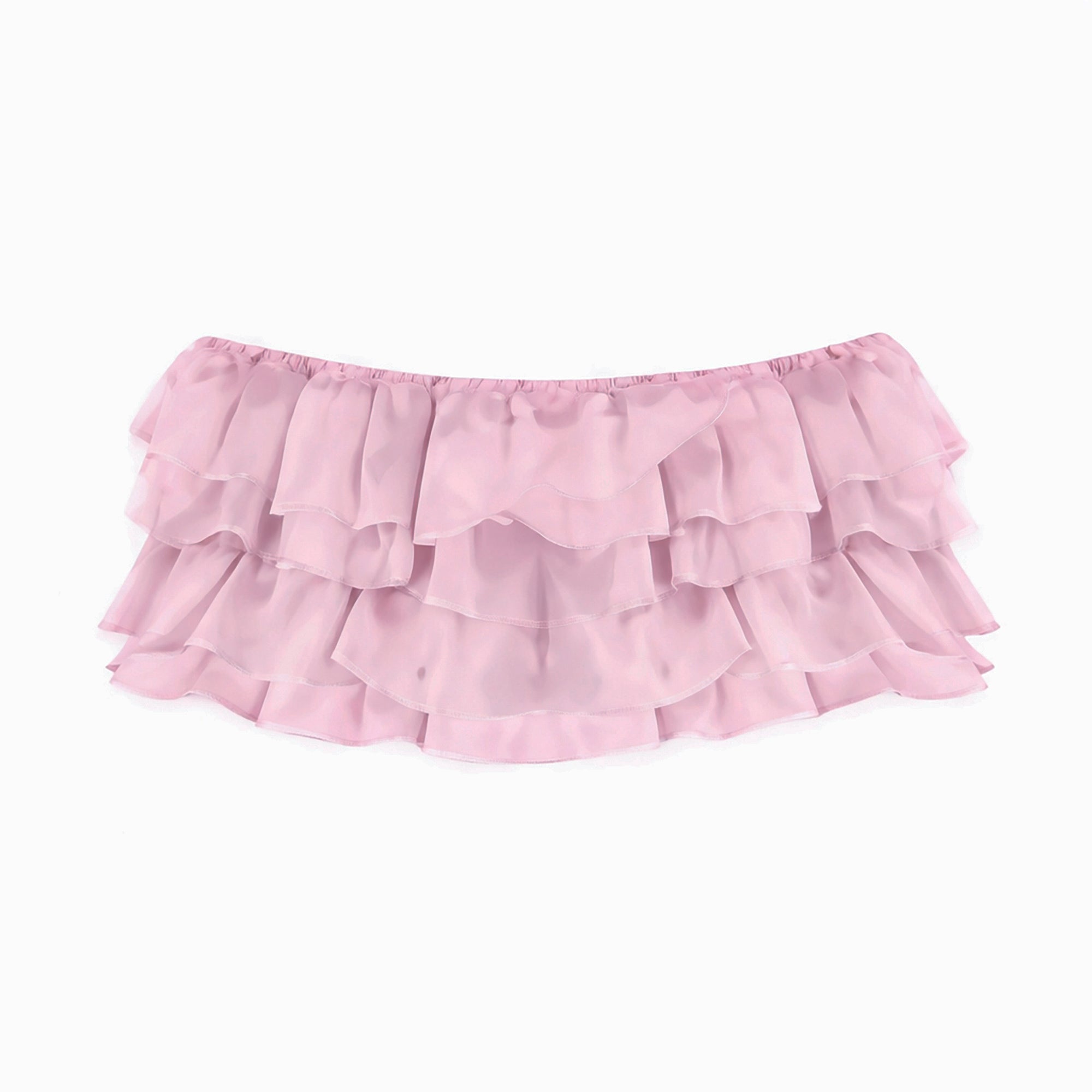 STRETCH SATIN MICRO SKIRT | HALITE LAYS FLAT ON A WHITE BACKGROUND | FLT 
