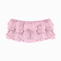 STRETCH SATIN MICRO SKIRT | HALITE LAYS FLAT ON A WHITE BACKGROUND | FLT 
