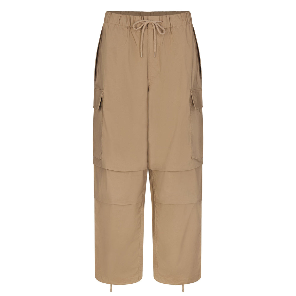 WOVEN COTTON OVERSIZED LOW RISE CARGO PANT | DESERT FLAT ON A WHITE BACKGROUND | FLT