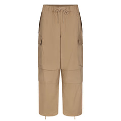 WOVEN COTTON OVERSIZED LOW RISE CARGO PANT | DESERT FLAT ON A WHITE BACKGROUND | FLT