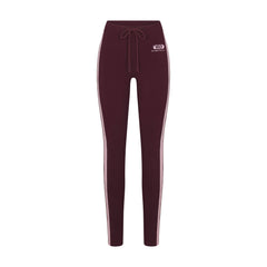 OUTDOOR HIGH WAISTED LEGGING | CURRANT PEONY CONTRAST & LAYS FLAT ON A WHITE BACKGROUND | FLT