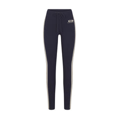 OUTDOOR HIGH-WAISTED LEGGING | NAVY ECRU CONTRAST & LAYS FLAT ON A WHITE BACKGROUND | FLT