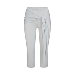 CUPRO JERSEY WRAP CAPRI | PEARL FLAT ON A WHITE BACKGROUND | FLT