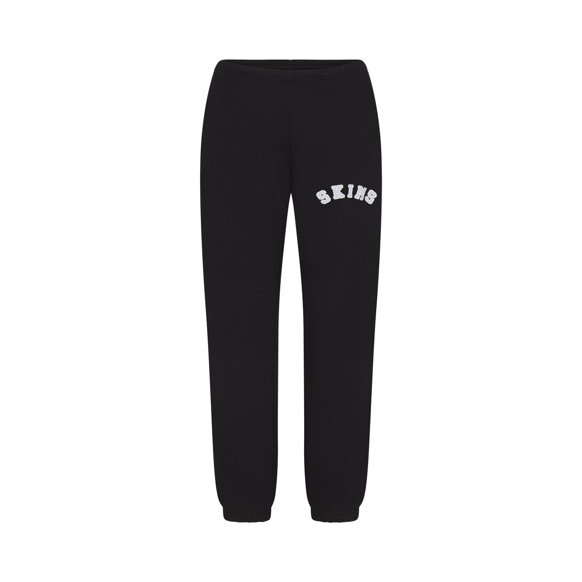 COTTON FLEECE CLASSIC JOGGER | ONYX SNOW ARCHED SKIMS LOGO & LAYS FLAT ON A WHITE BACKGROUND | FLT