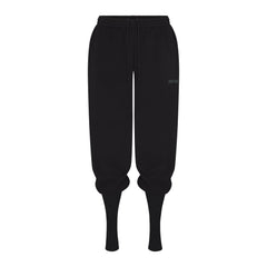 COTTON FLEECE JOGGER WITH RIB GAITERS | ONYX FLAT ON A WHITE BACKGROUND | FLT