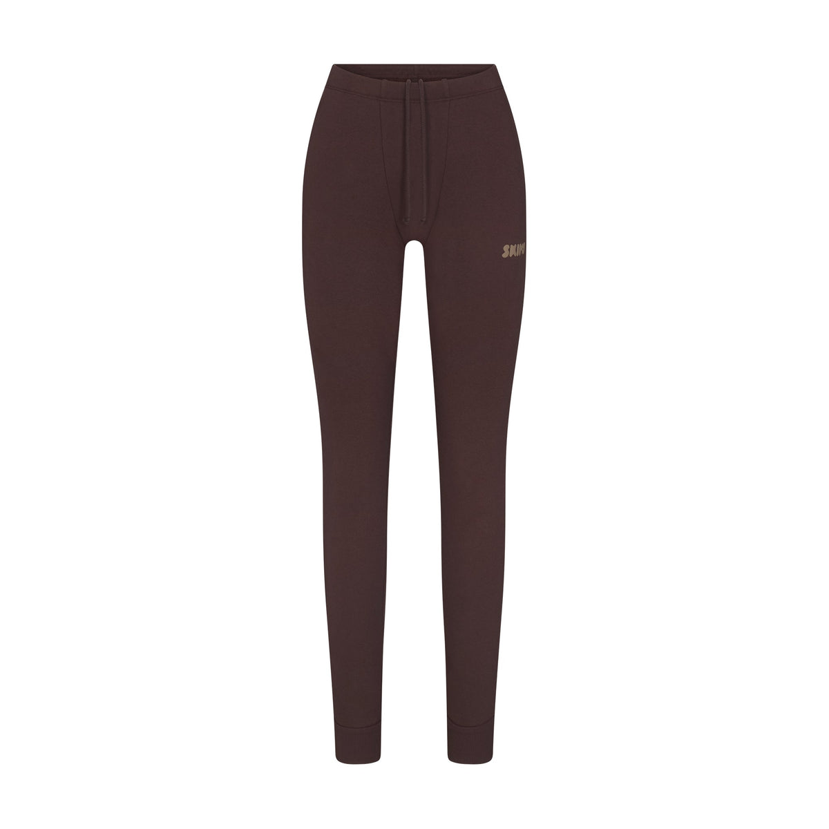 COTTON FLEECE LEGGING | ESPRESSO FLAT ON A WHITE BACKGROUND | FLT