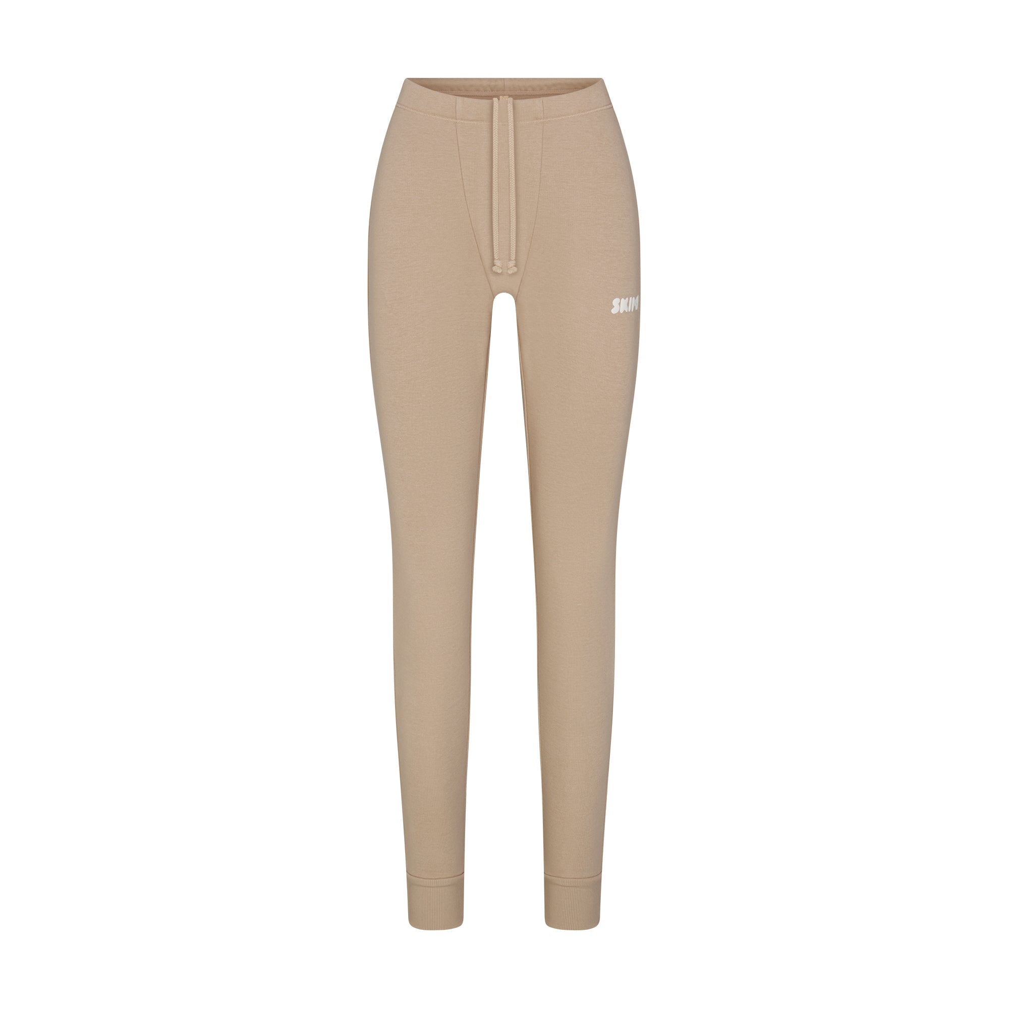 COTTON FLEECE LEGGING | LATTE FLAT ON A WHITE BACKGROUND | FLT