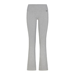 ESSENTIAL SWEATERS FOLDOVER PANT  | MID HEATHER GREY FLAT ON A WHITE BACKGROUND | FLT