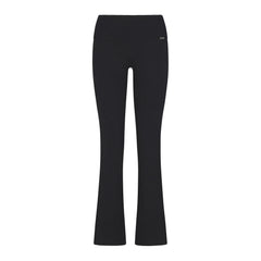 ESSENTIAL SWEATERS FOLDOVER PANT | ONYX FLAT ON A WHITE BACKGROUND | FLT