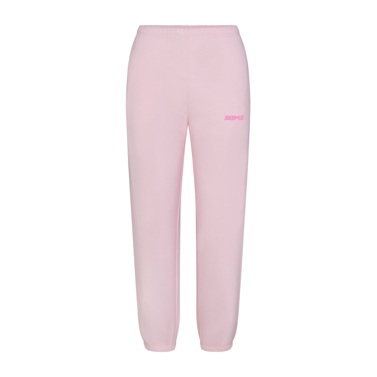 COTTON FLEECE JOGGER WITH EMBOSSED LOGO | CHERRY BLOSSOM FLAT ON A WHITE BACKGROUND | FLT