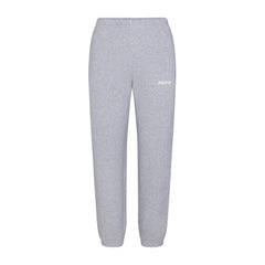 COTTON FLEECE JOGGER WITH EMBOSSED LOGO | HEATHER GREY FLAT ON A WHITE BACKGROUND | FLT