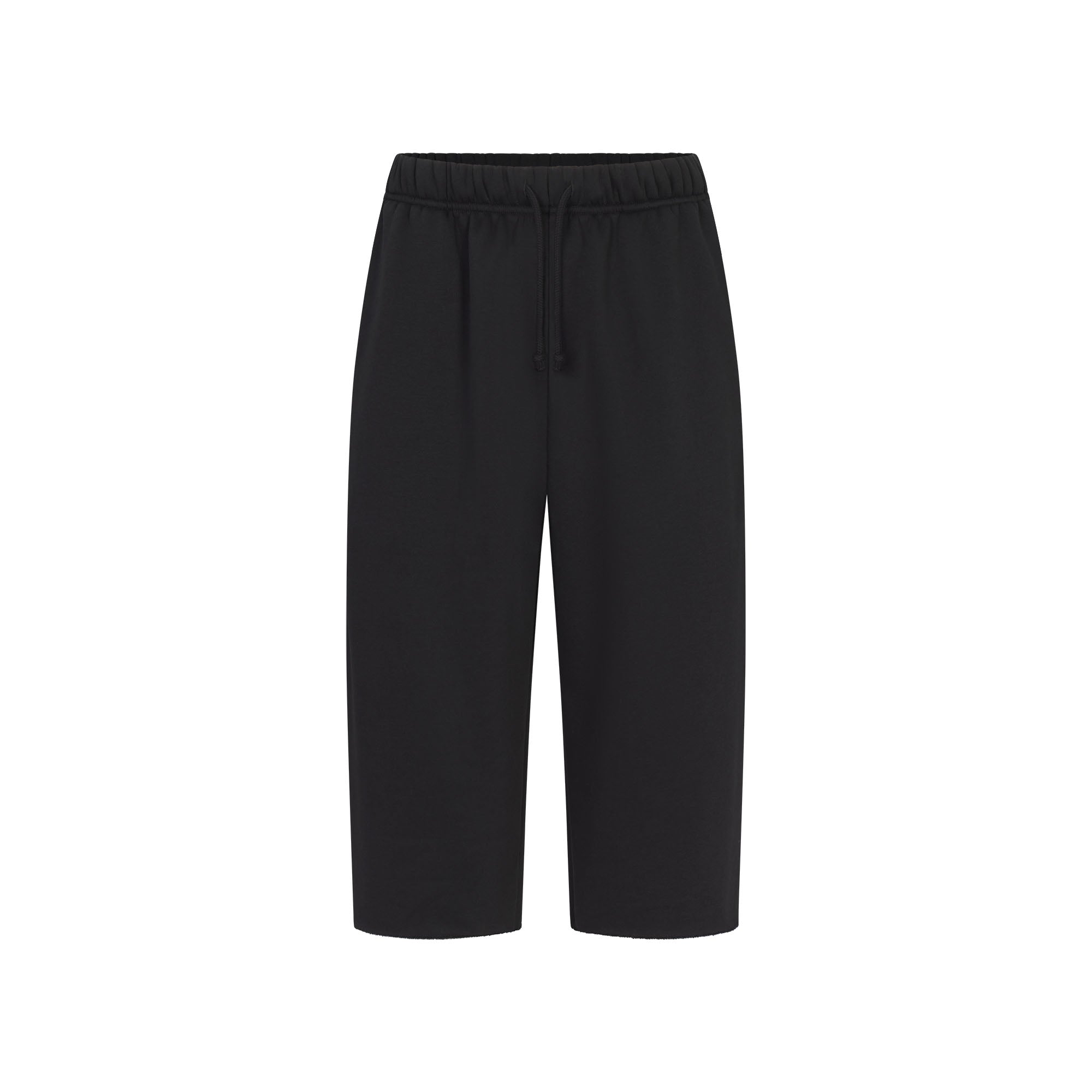 FLEECE LOUNGE MENS RELAXED LONG SHORT | WASHED ONYX FLAT ON A WHITE BACKGROUND | FLT