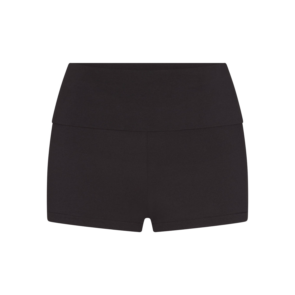 COTTON JERSEY FOLDOVER SHORT | SOOT FLAT ON A WHITE BACKGROUND | FLT