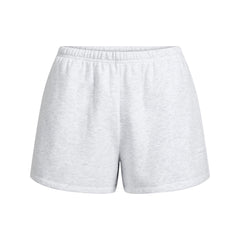 COTTON FLEECE CLASSIC SHORT | LIGHT HEATHER GREY FLAT ON A WHITE BACKGROUND | FLT