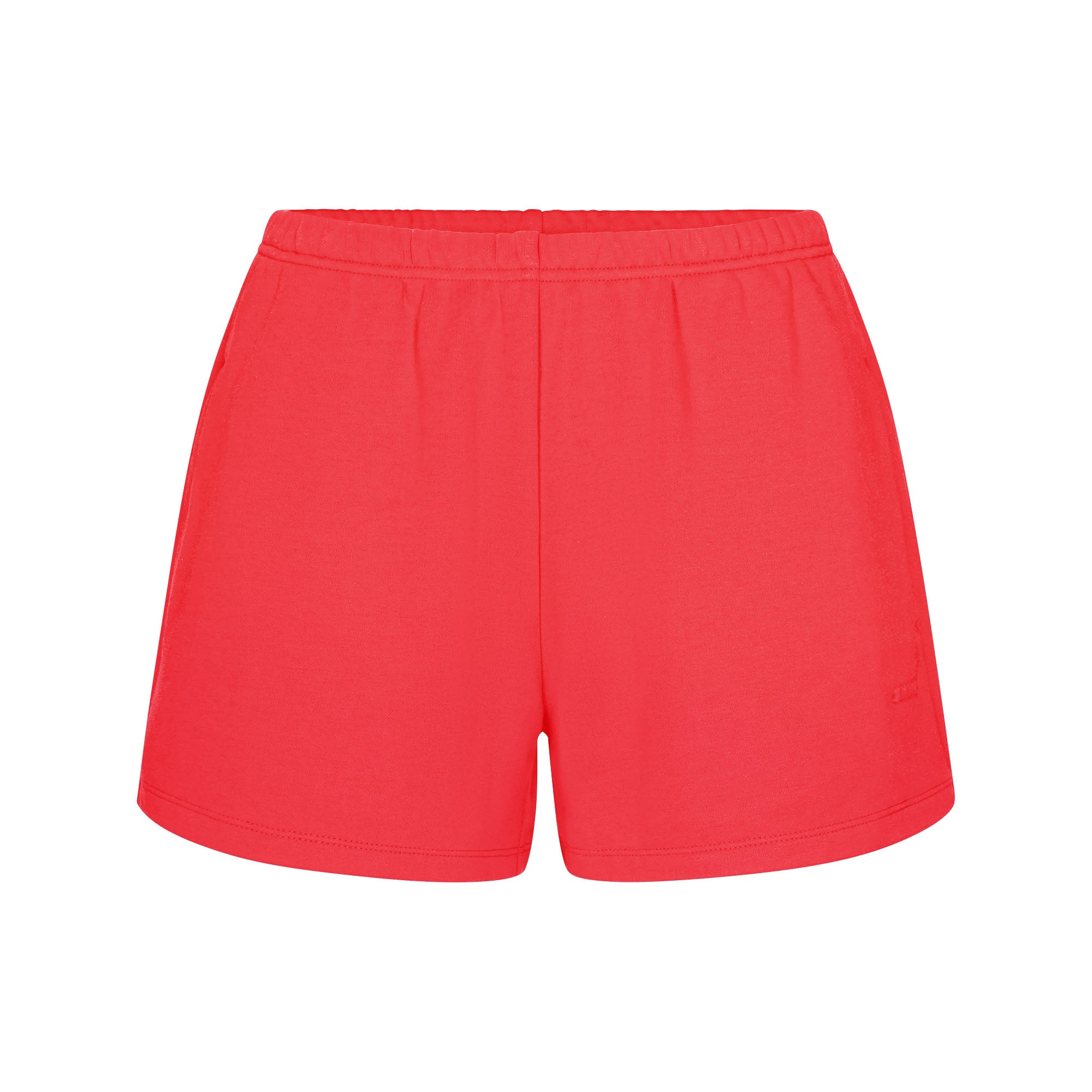 COTTON FLEECE CLASSIC SHORT | WASHED RED FLAT ON A WHITE BACKGROUND | FLT