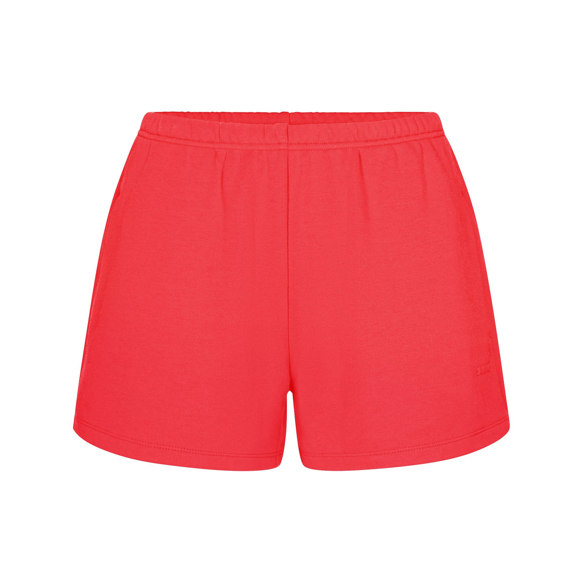 COTTON FLEECE CLASSIC SHORT | WASHED RED FLAT ON A WHITE BACKGROUND | FLT