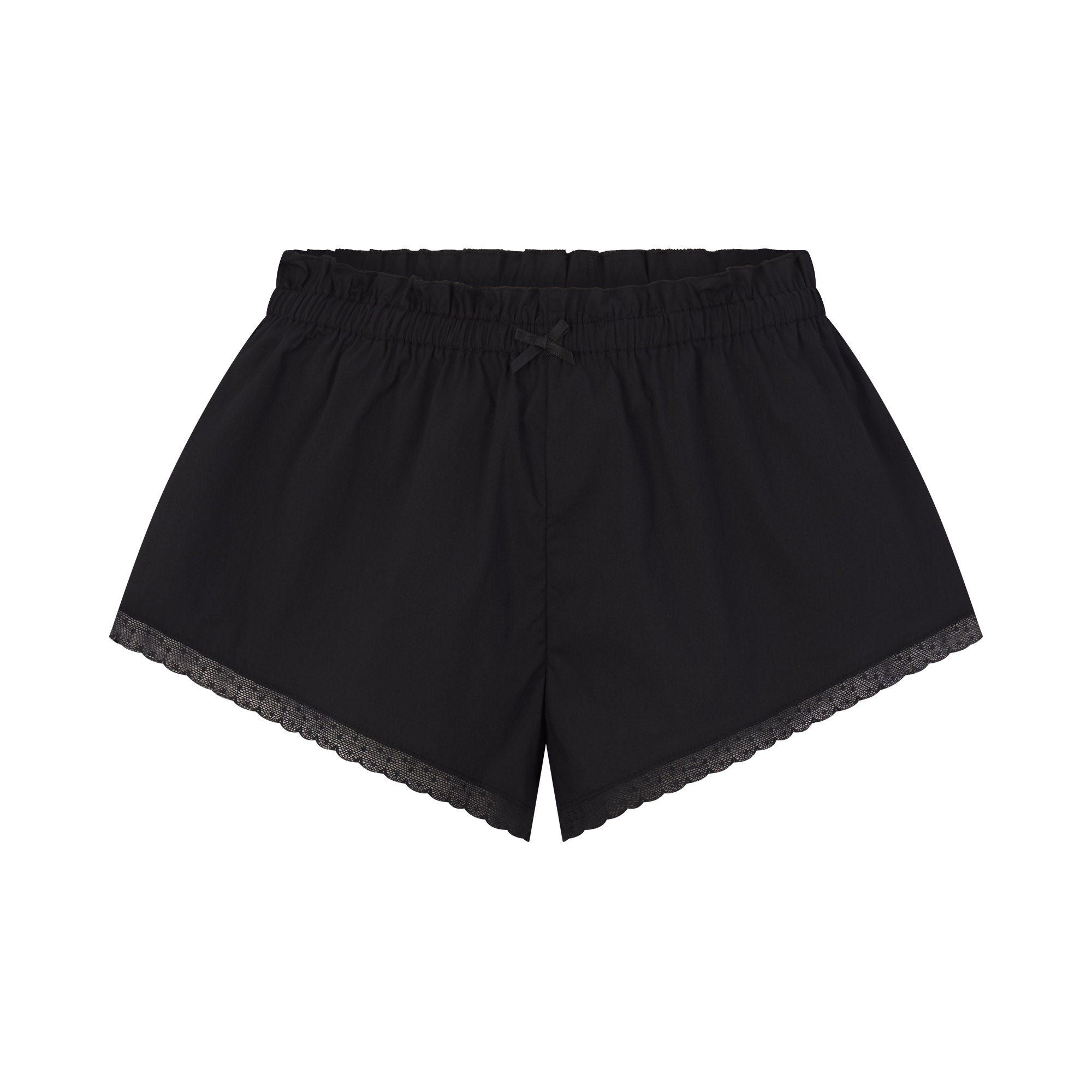 COTTON POPLIN SHORT | ONYX FLAT ON A WHITE BACKGROUND | FLT