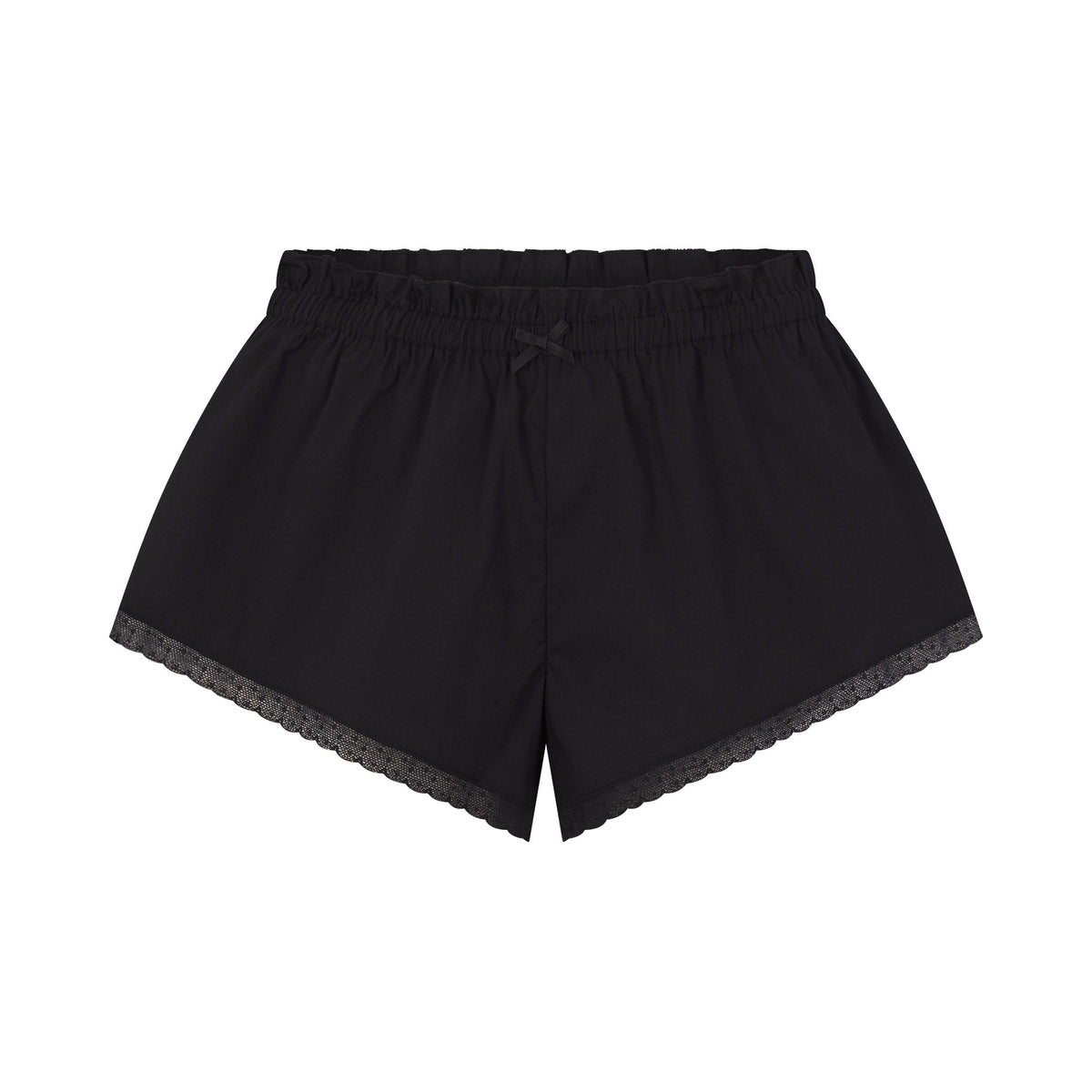 COTTON POPLIN SHORT | ONYX FLAT ON A WHITE BACKGROUND | FLT