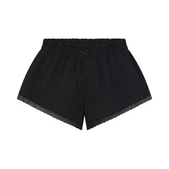 COTTON POPLIN SHORT | ONYX FLAT ON A WHITE BACKGROUND | FLT