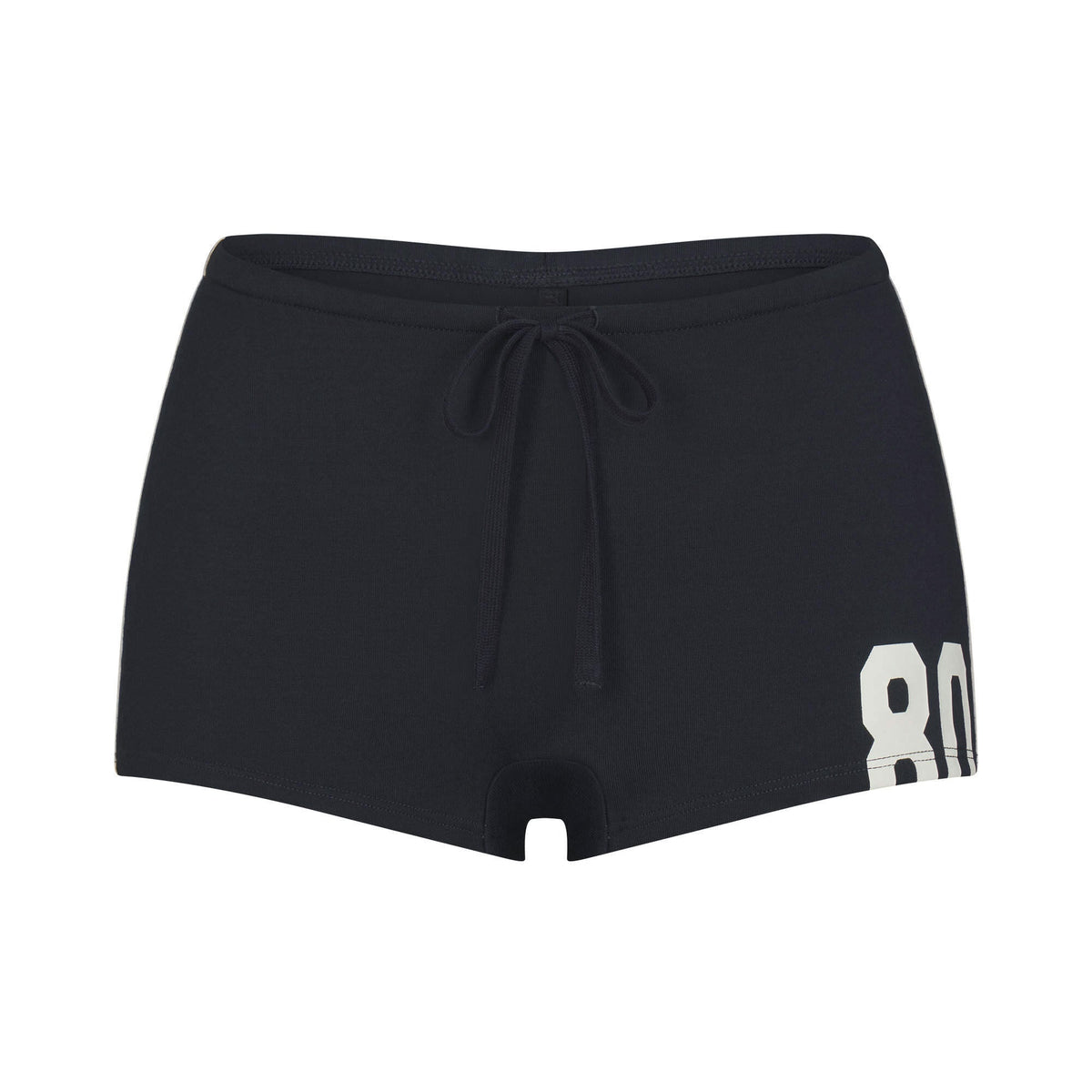 SMOOTH LAYERS MICRO SHORT | ONYX ECRU CONTRAST & LAYS FLAT ON A WHITE BACKGROUND | FLT
