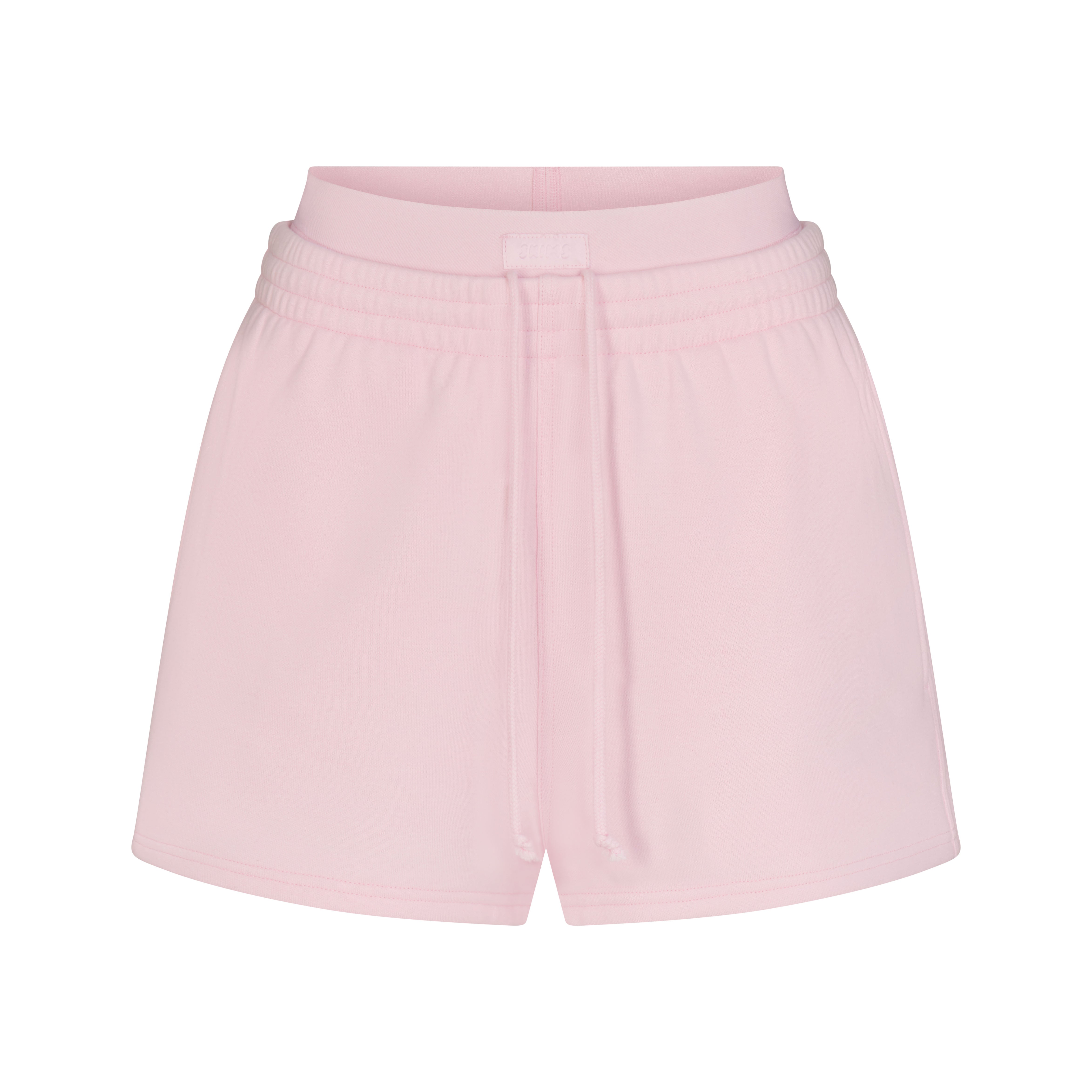COTTON FLEECE DOUBLE WAISTBAND SHORT | CHERRY BLOSSOM & LAYS FLAT ON A WHITE BACKGROUND | FLT