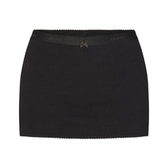 LOGO POINTELLE MICRO SKORT | SOOT FLAT ON A WHITE BACKGROUND | FLT