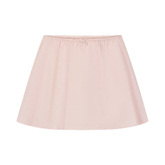 COTTON POPLIN MINI SKIRT | DUSTY PINK FLAT ON A WHITE BACKGROUND | FLT
