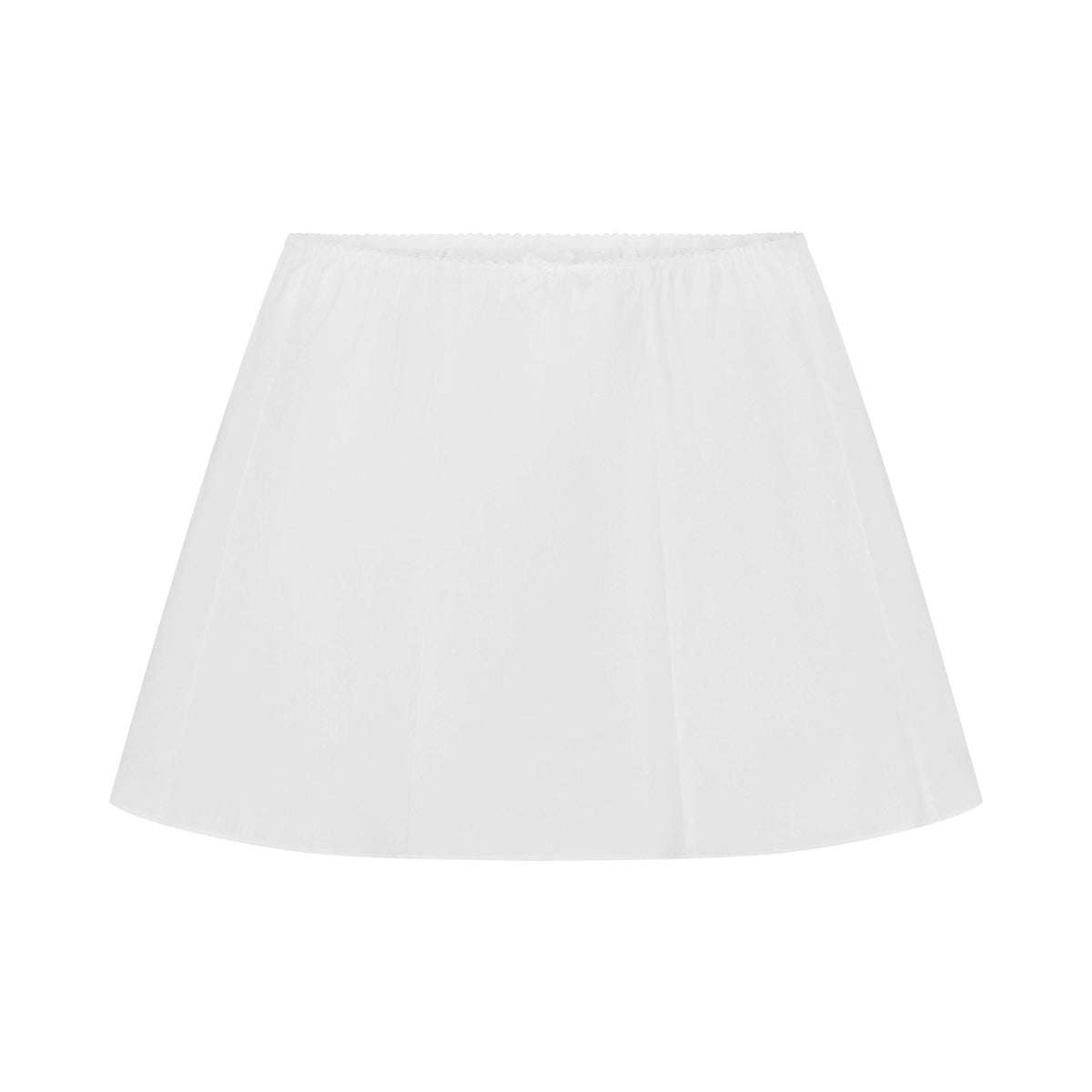 COTTON POPLIN MINI SKIRT | SNOW FLAT ON A WHITE BACKGROUND | FLT