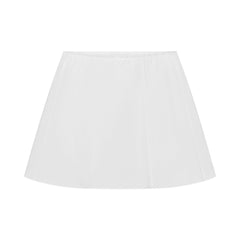 COTTON POPLIN MINI SKIRT | SNOW FLAT ON A WHITE BACKGROUND | FLT