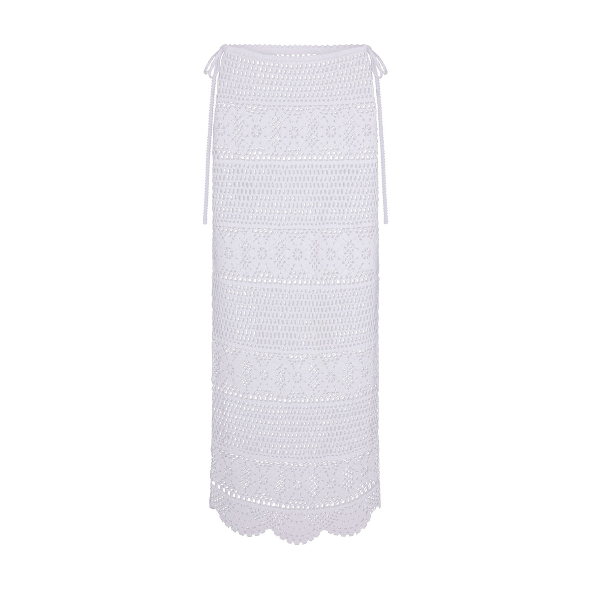 CROCHET COVER-UPS LONG SKIRT | SNOW FLAT ON A WHITE BACKGROUND | FLT